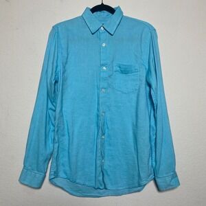 Ben Sherman Mens Button Down Shirt Long Sleeve Light Blue Size M Casual Preppy‎